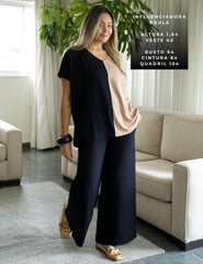Conjunto Vicenza Valentina Preto/ Bege