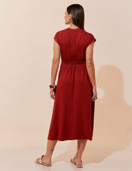 Vestido Vicenza Priscila Marrom Galápagos