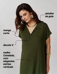 Vestido Canelado Vitoria Verde Country