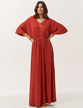 Vestido Adila Laranja Mistery