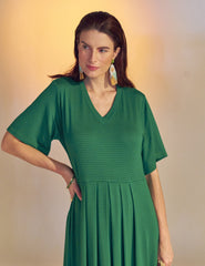 Vestido Poá Gene Verde Cipestre