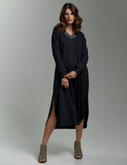 Vestido Moletom Helena Preto