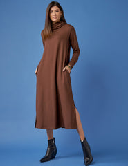 Vestido Moletom Goreti Marrom Natureza