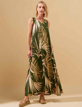 Vestido Estampado Irina Verde Imensidão
