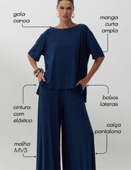 Conjunto Erica Azul Marinho