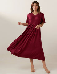 Vestido Poá Gene Bordo