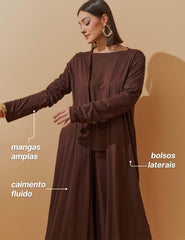 Cardigan Harper Marrom Natureza