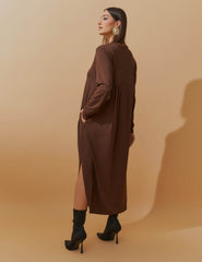 Vestido Moletom Helena Marrom Natureza