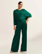 Calça Canelado Henriqueta Verde Castanheira