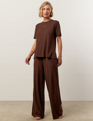 Blusa Canelado Henriqueta Marrom Natureza