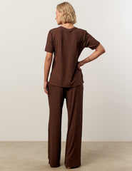 Blusa Canelado Henriqueta Marrom Natureza