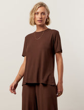 Blusa Canelado Henriqueta Marrom Natureza