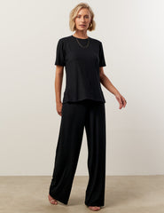 Blusa Canelado Henriqueta Preto