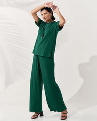 Blusa Canelado Henriqueta Verde Castanheira