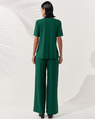Blusa Canelado Henriqueta Verde Castanheira