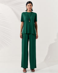 Blusa Canelado Henriqueta Verde Castanheira