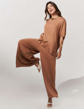 Conjunto Vicenza Lisa Caramelo Nougat