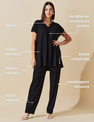 Conjunto Vicenza Neva Preto