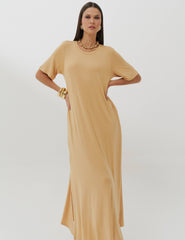 Vestido Noelle Bege Gengibre