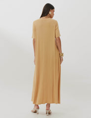 Vestido Noelle Bege Gengibre