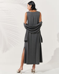 Vestido Nyla Mescla Escuro