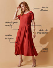 Vestido Otavia Marrom Galápagos