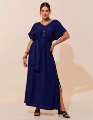 Vestido Marbella Pérola Azul Profundo