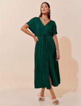 Vestido Vicenza Polina Verde Castanheira