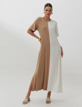 Vestido Pruella Bege/ Off white