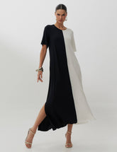 Vestido Pruella Preto/ Off white