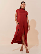 Vestido Petula Marrom Galápagos