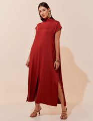 Vestido Petula Marrom Galápagos