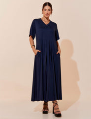 Vestido Vicenza Penne Azul Marinho