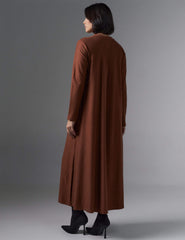Vestido Creponado Regia Marrom Tamara