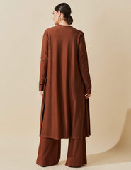 Cardigan Creponado Risa Marrom Tamara