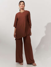 Conjunto Canelado Scarlet Marrom Tamara