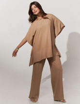 Conjunto Canelado Safira Bege Awake