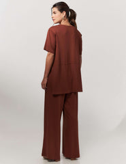 Conjunto Vicenza Selena Marrom Tamara