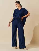 Conjunto Canelado Tessa Azul Marinho