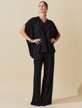 Conjunto Canelado Tessa Preto