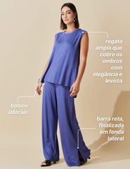 Conjunto Vicenza Teresa Azul Conexão