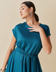 Vestido Vicenza Tuane Azul Gótico