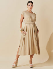 Vestido Vicenza Tuane Bege MPB