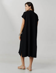 Vestido Canelado Vitoria Preto