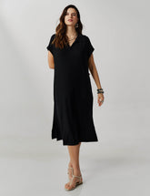 Vestido Canelado Vitoria Preto