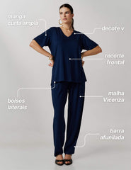 Conjunto Vicenza Vanessa Azul Marinho