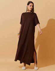 Vestido Vasti Marrom Natureza