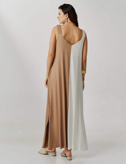 Vestido Valtera Bege/ Off White
