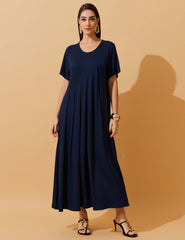 Vestido Vicenza Viola Azul Marinho