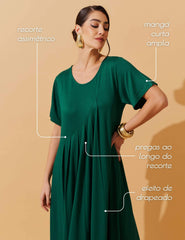 Vestido Vicenza Viola Verde Castanheira